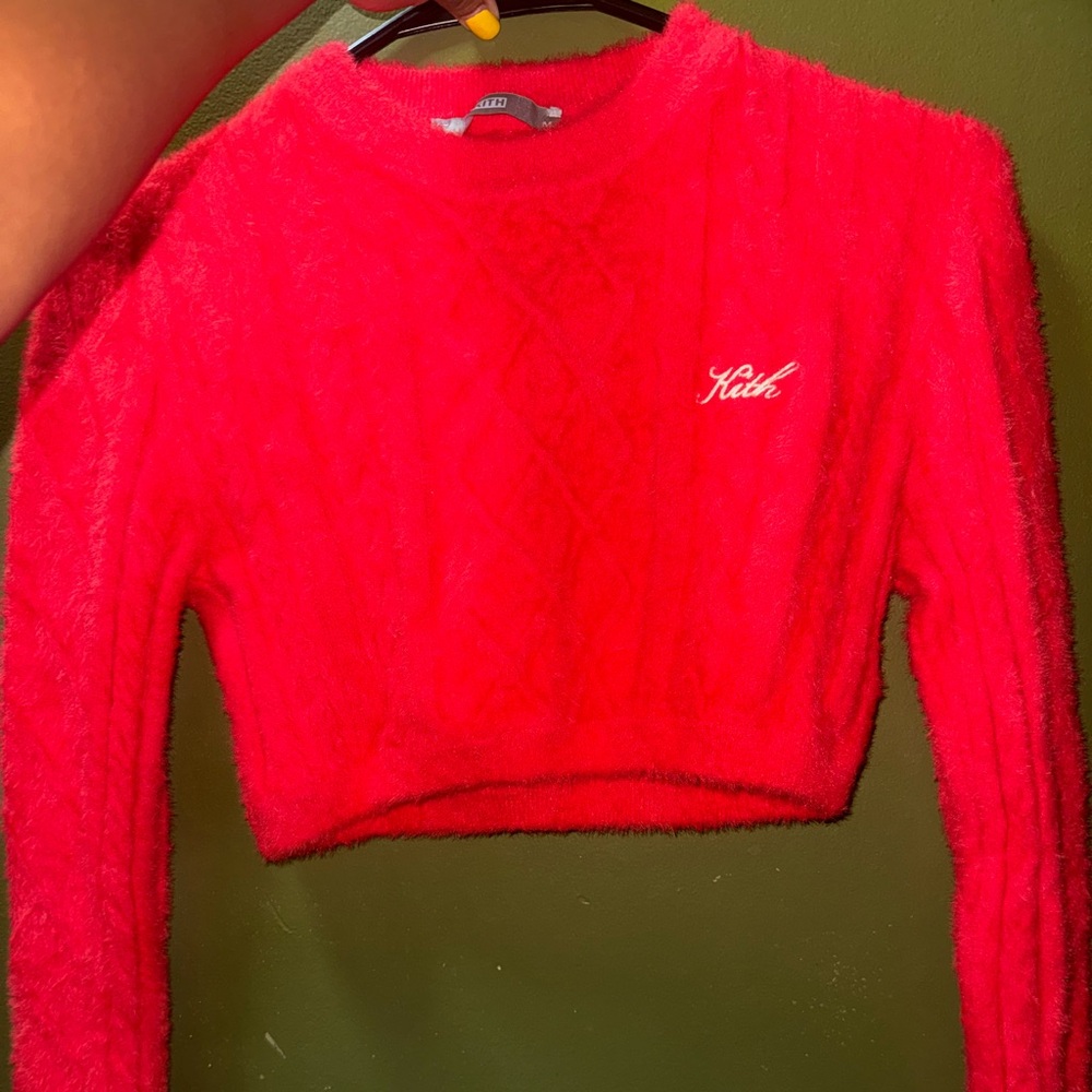 Kith Vibrant Red Textured Pullover